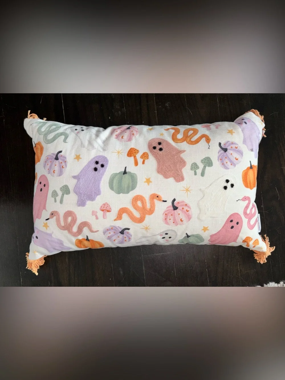 NEW Cupcakes and cashmere halloween ghost pumpkin pink decorative pillow